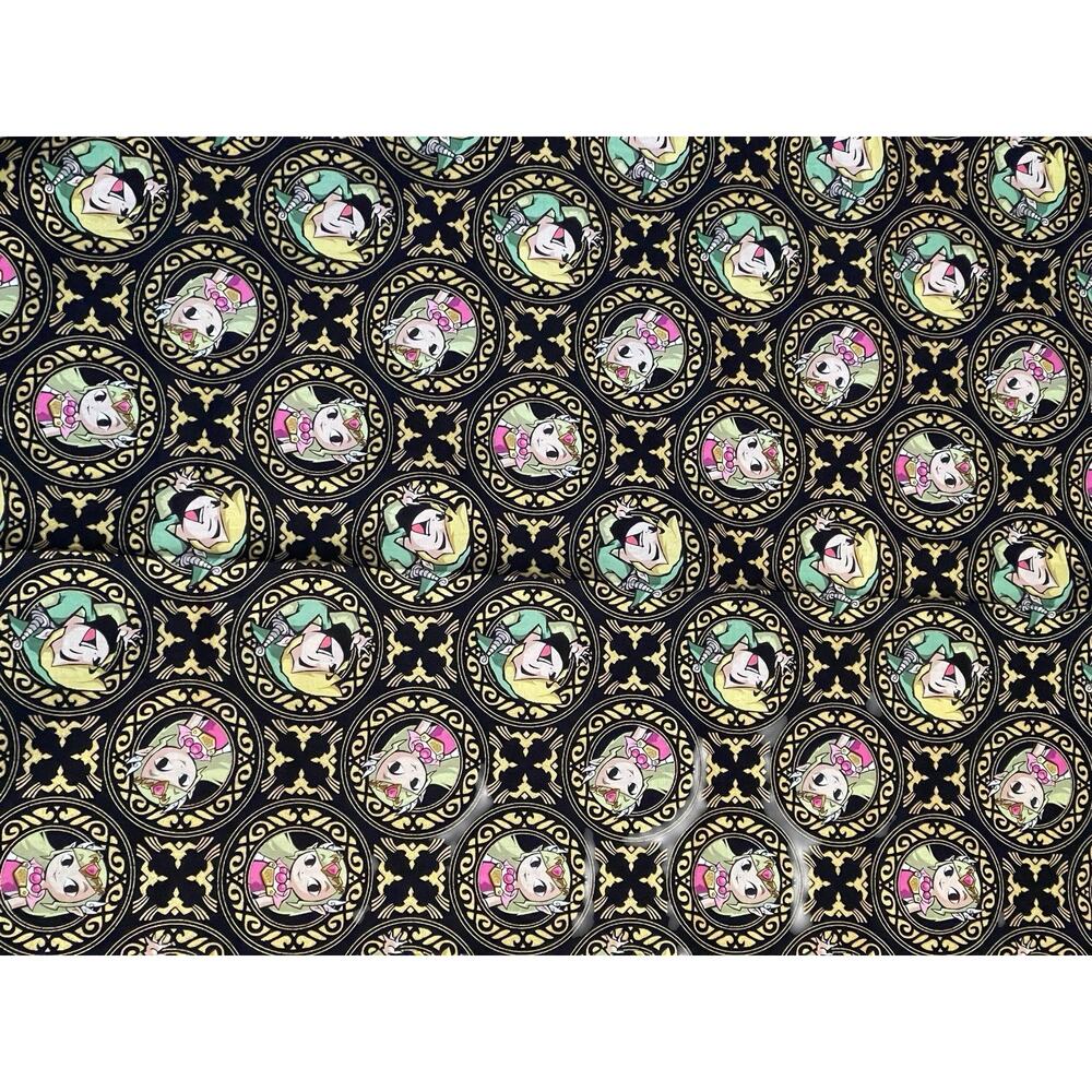 springs fabric black nintendo golden badges 44x180 5 Yards 2016